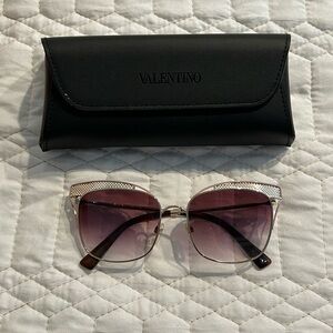 Valentino Women's Sunglasses - Purple and Silver